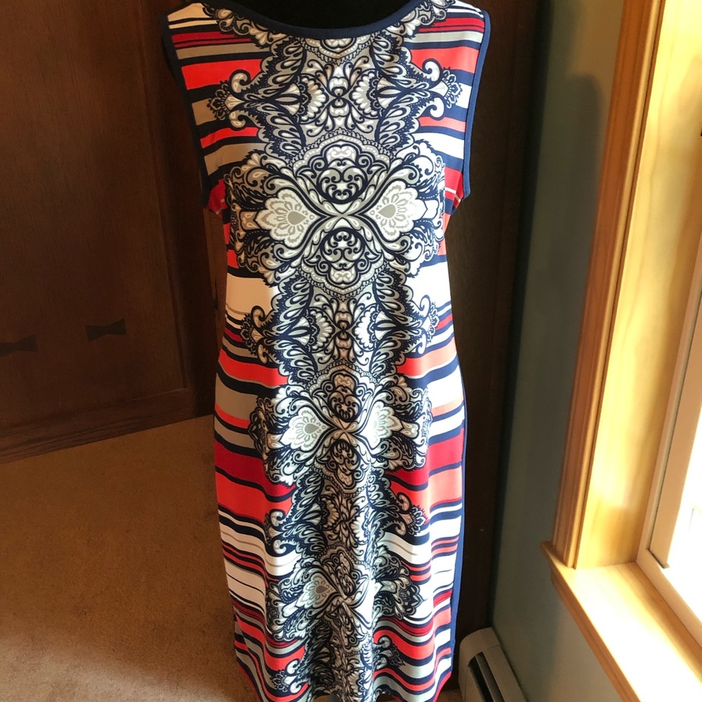 Banana Republic Damask Pattern and Striped Dress size medium - Picture 16 of 16